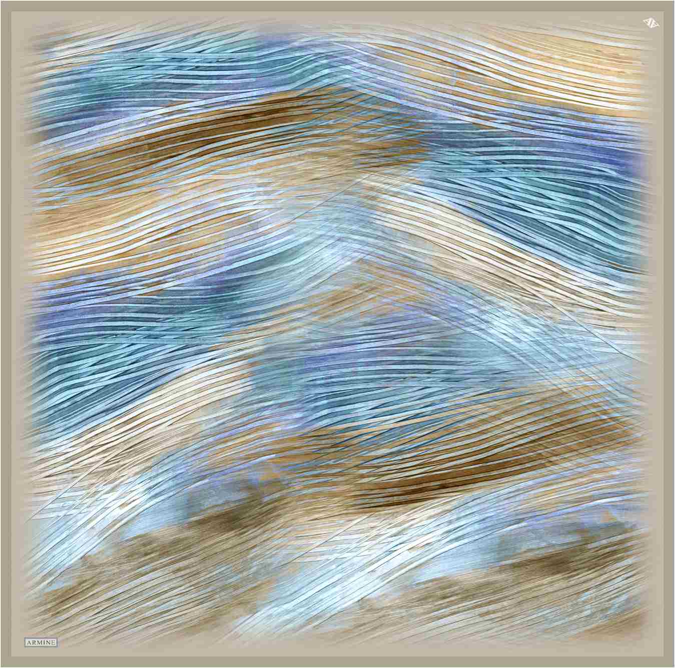 Armine Aquarius Abstract Silk Scarf 