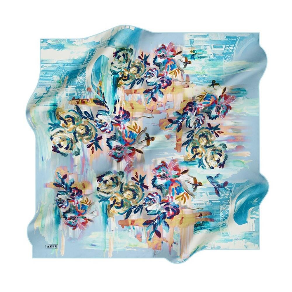 Aker Lovisa Floral Silk Scarf #22 Silk Hijabs,Aker,Silk Scarves Aker 