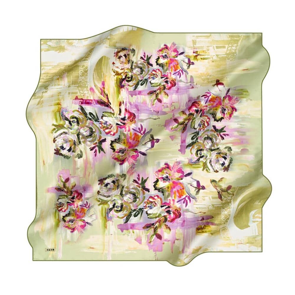 Aker Lovisa Floral Silk Scarf #51 Silk Hijabs,Aker,Silk Scarves Aker 
