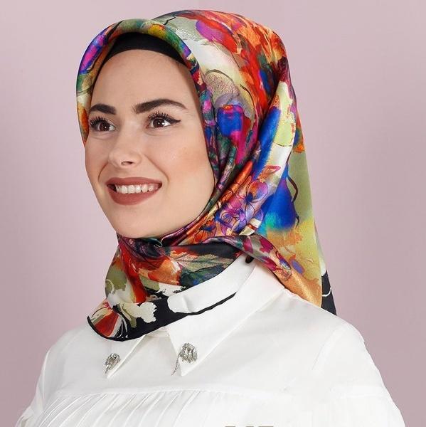 Aker Stylish Women Silk Scarf No. 22 - Beautiful Hijab Styles