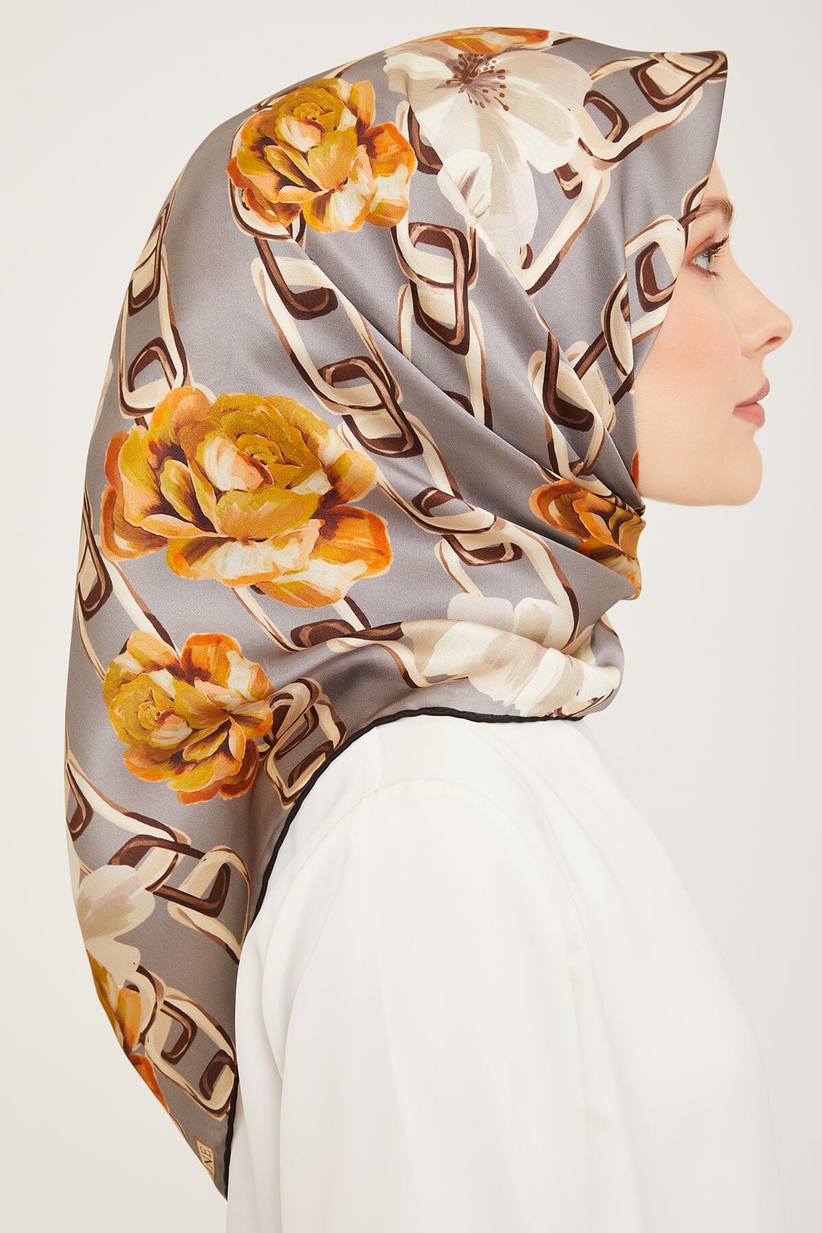 Armine Capella Floral Silk Scarf #1 Silk Hijabs,Armine Armine 