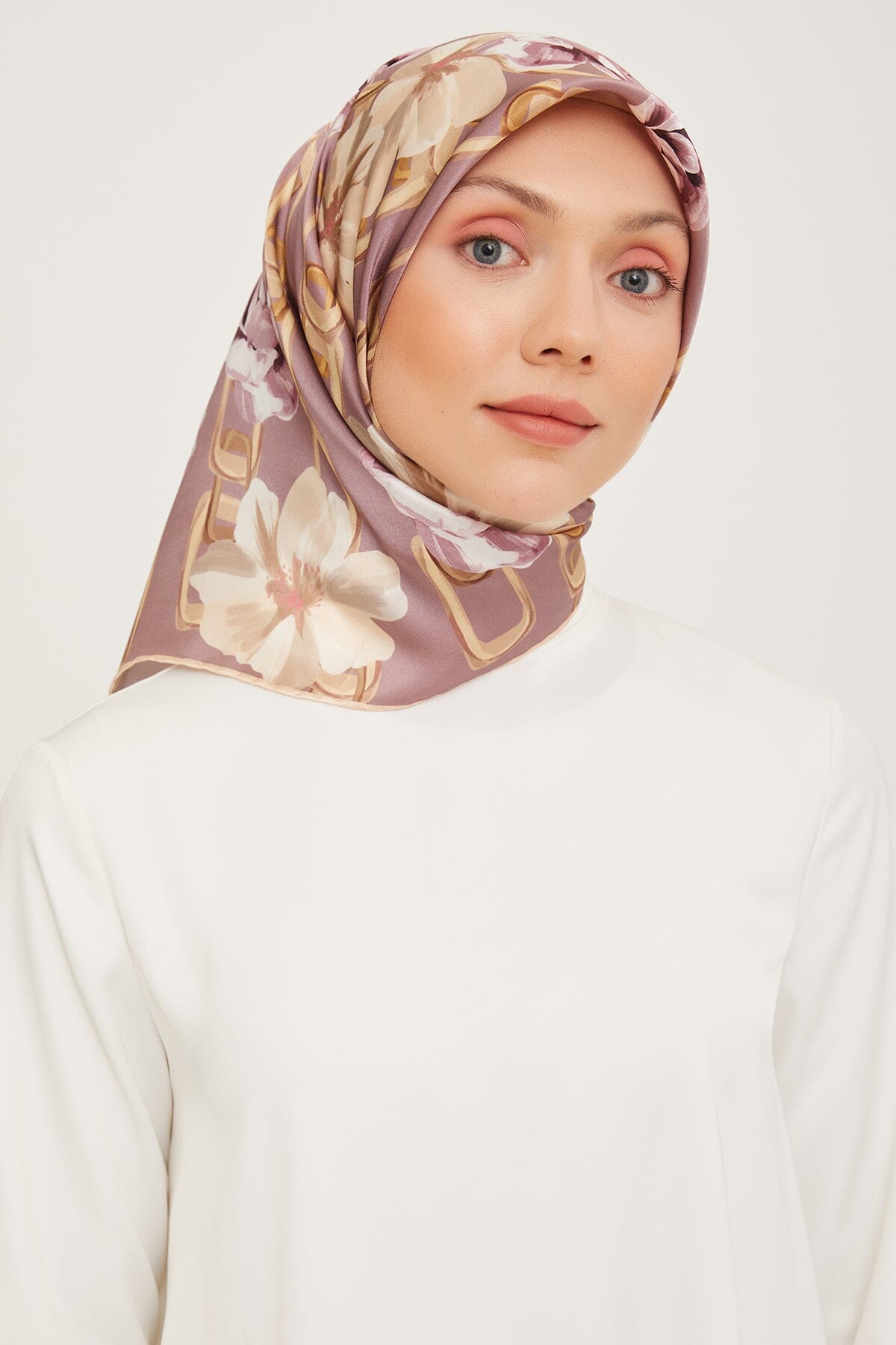 Armine Capella Floral Silk Scarf #10 Silk Hijabs,Armine Armine 