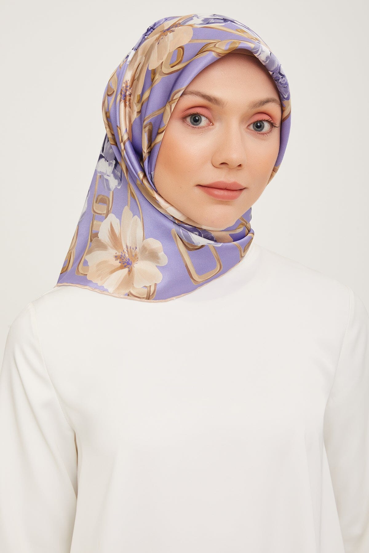 Armine Capella Floral Silk Scarf #11 Silk Hijabs,Armine Armine 