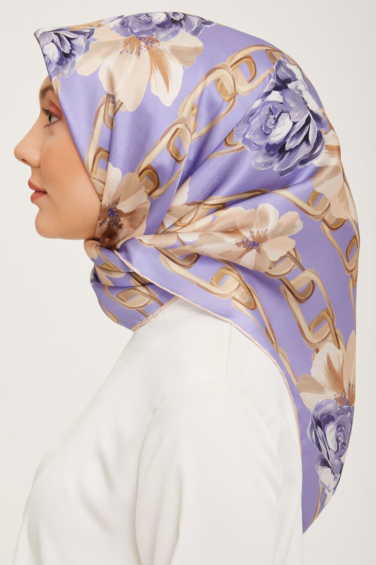 Armine Capella Floral Silk Scarf #11 Silk Hijabs,Armine Armine 