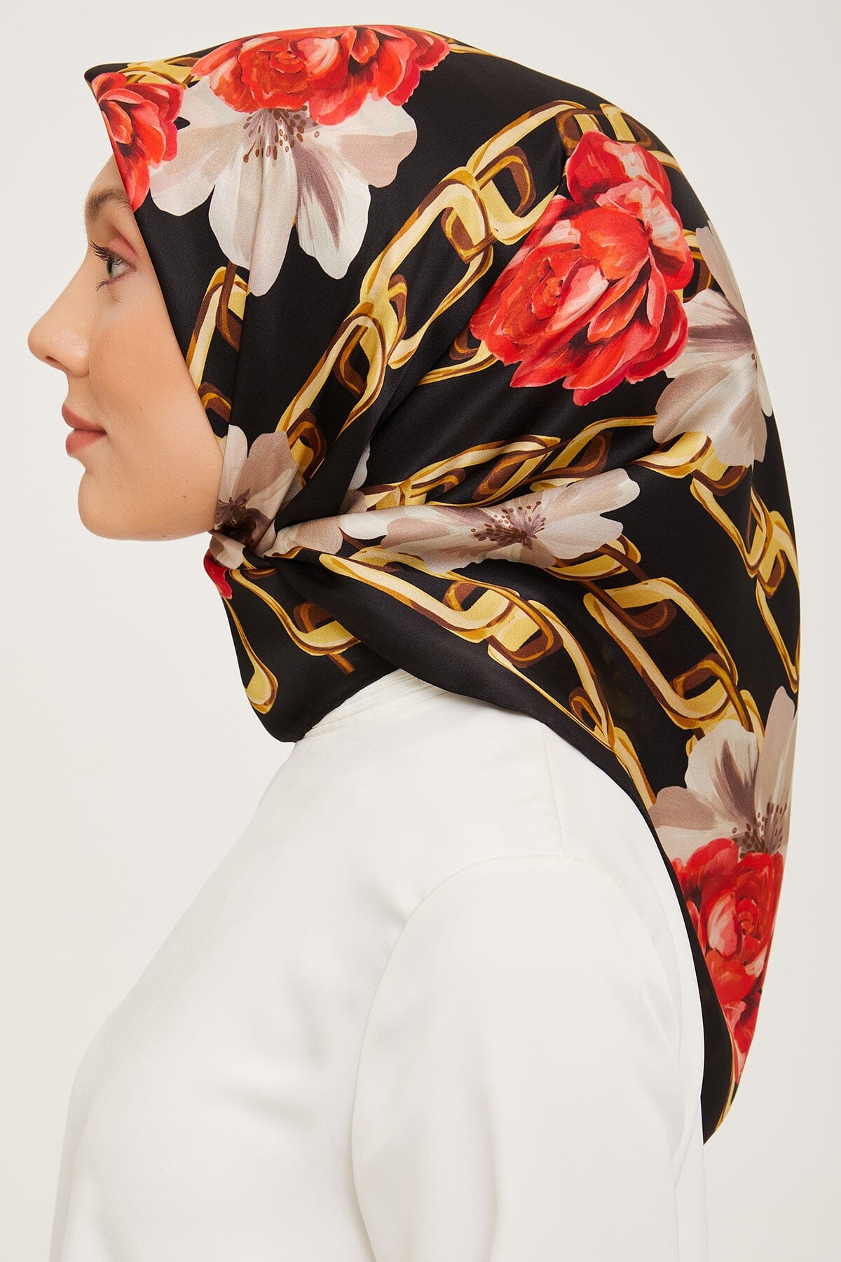 Armine Capella Floral Silk Scarf #36 Silk Hijabs,Armine Armine 