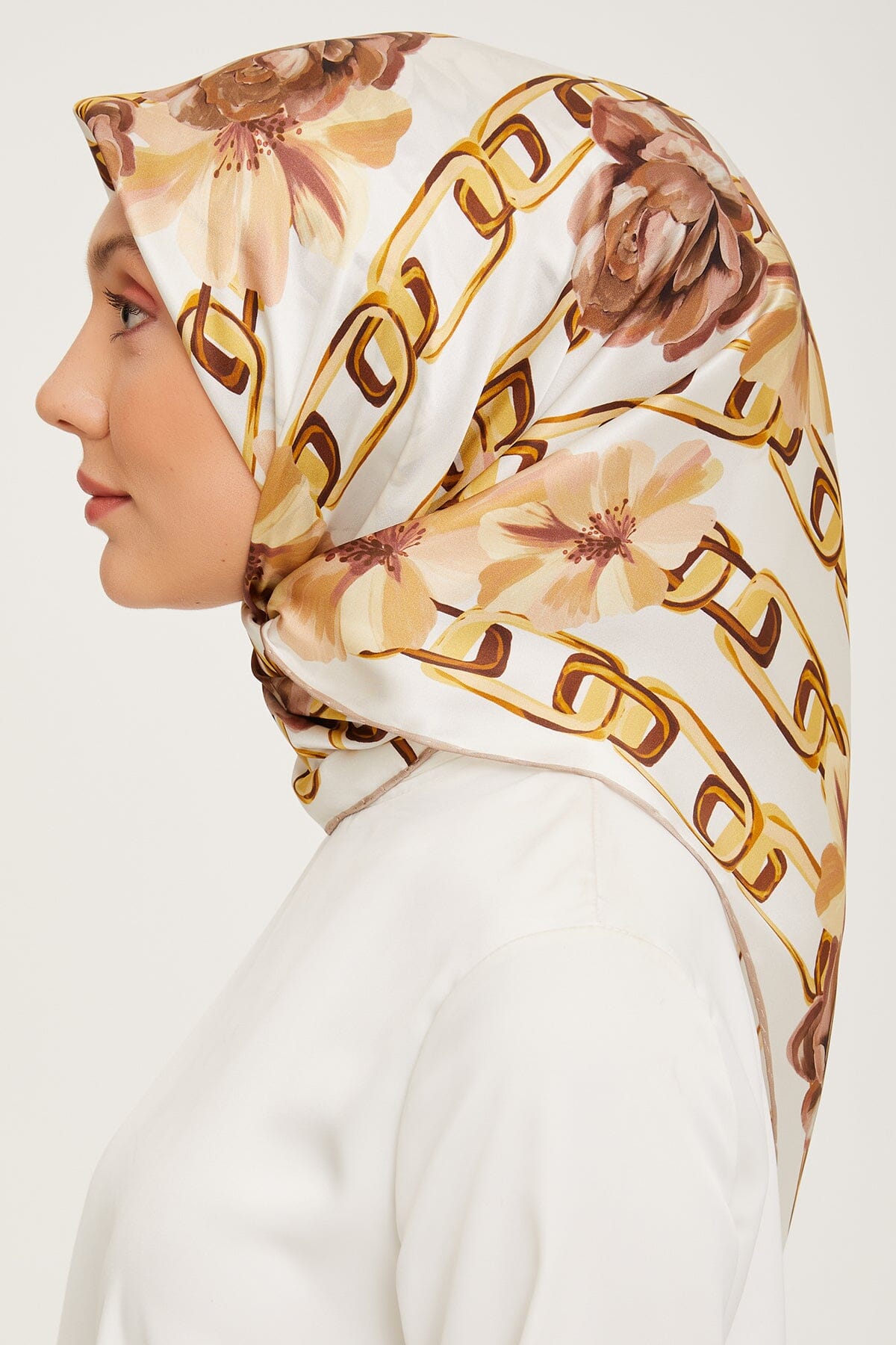 Armine Capella Floral Silk Scarf #37 Silk Hijabs,Armine Armine 