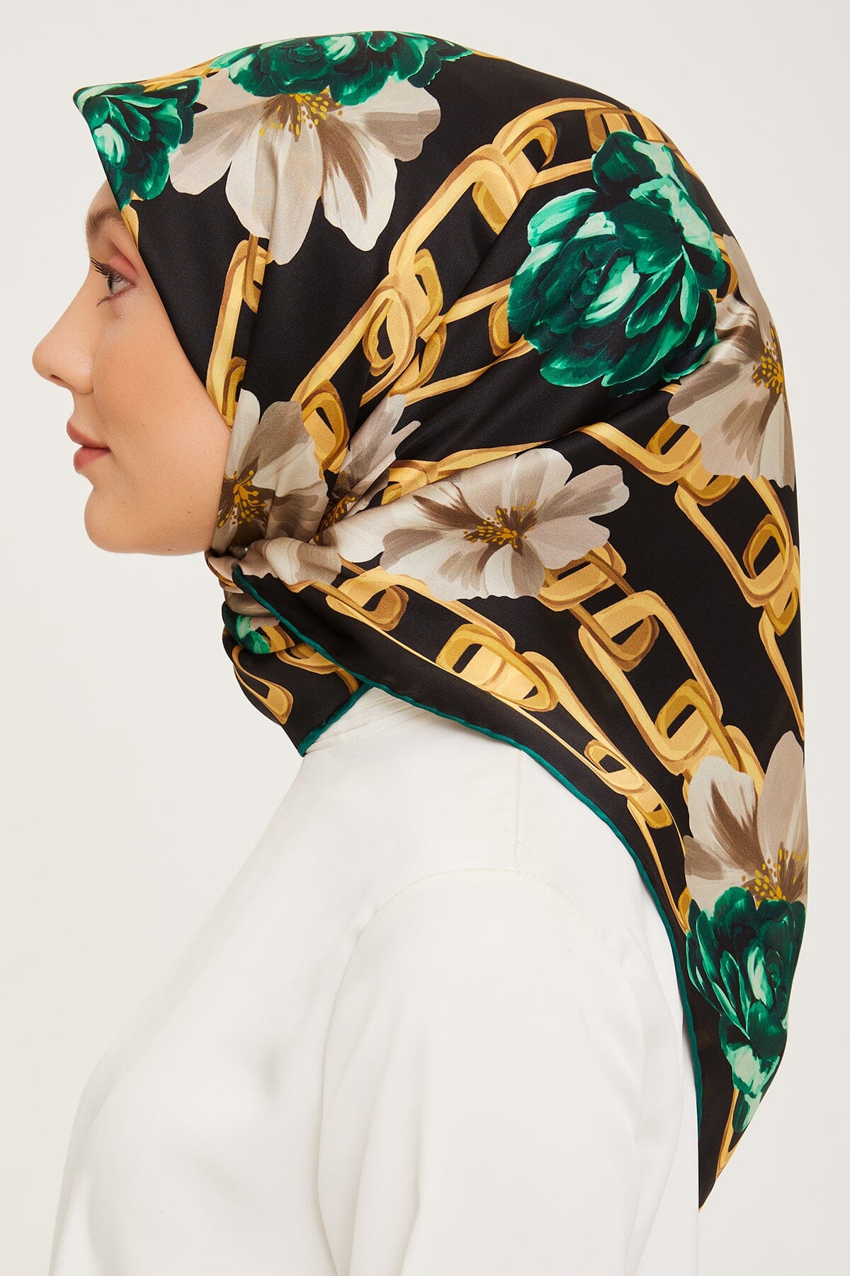 Armine Capella Floral Silk Scarf #38 Silk Hijabs,Armine Armine 