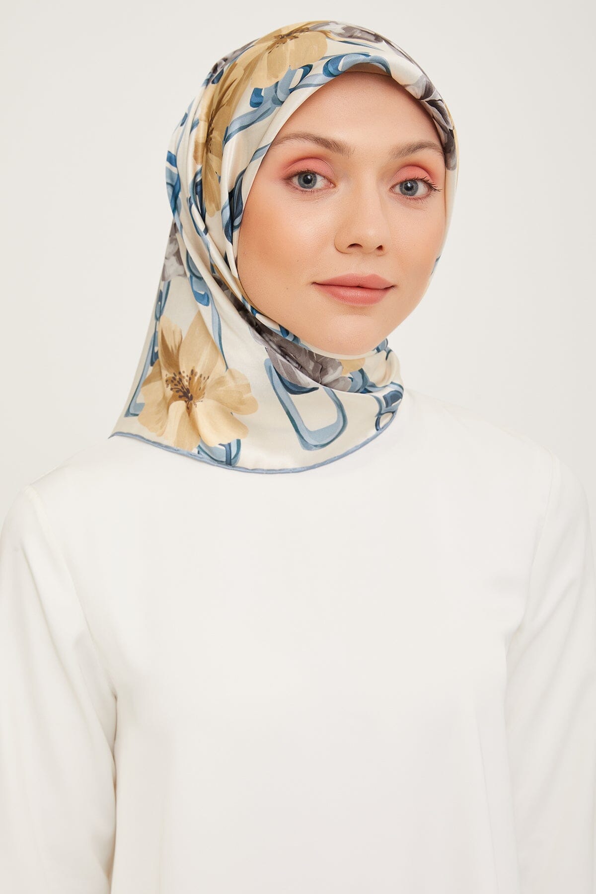 Armine Capella Floral Silk Scarf #50 Silk Hijabs,Armine Armine 