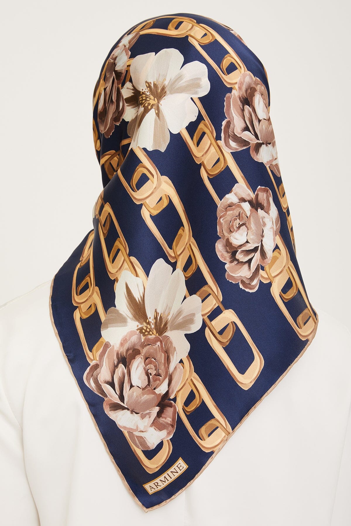 Armine Capella Floral Silk Scarf #7 Silk Hijabs,Armine Armine 