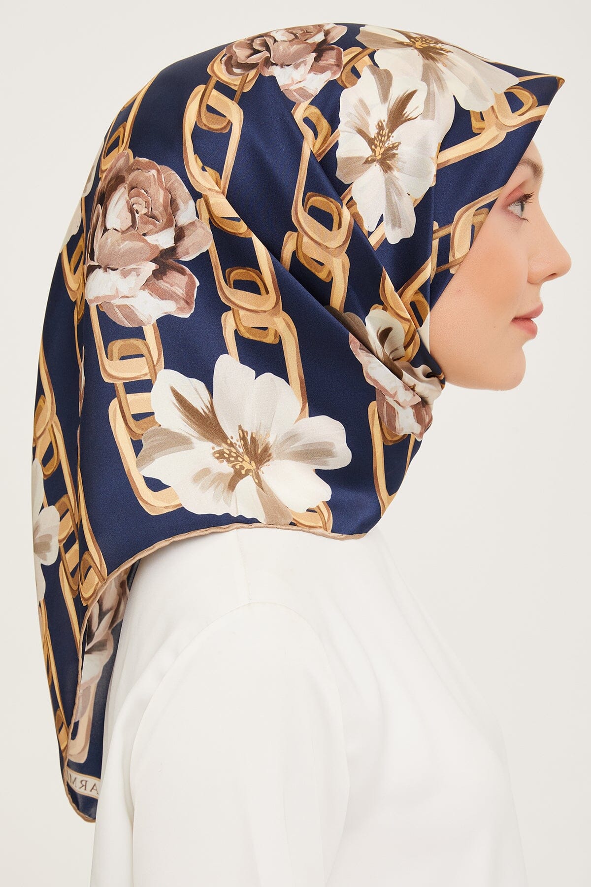 Armine Capella Floral Silk Scarf #7 Silk Hijabs,Armine Armine 