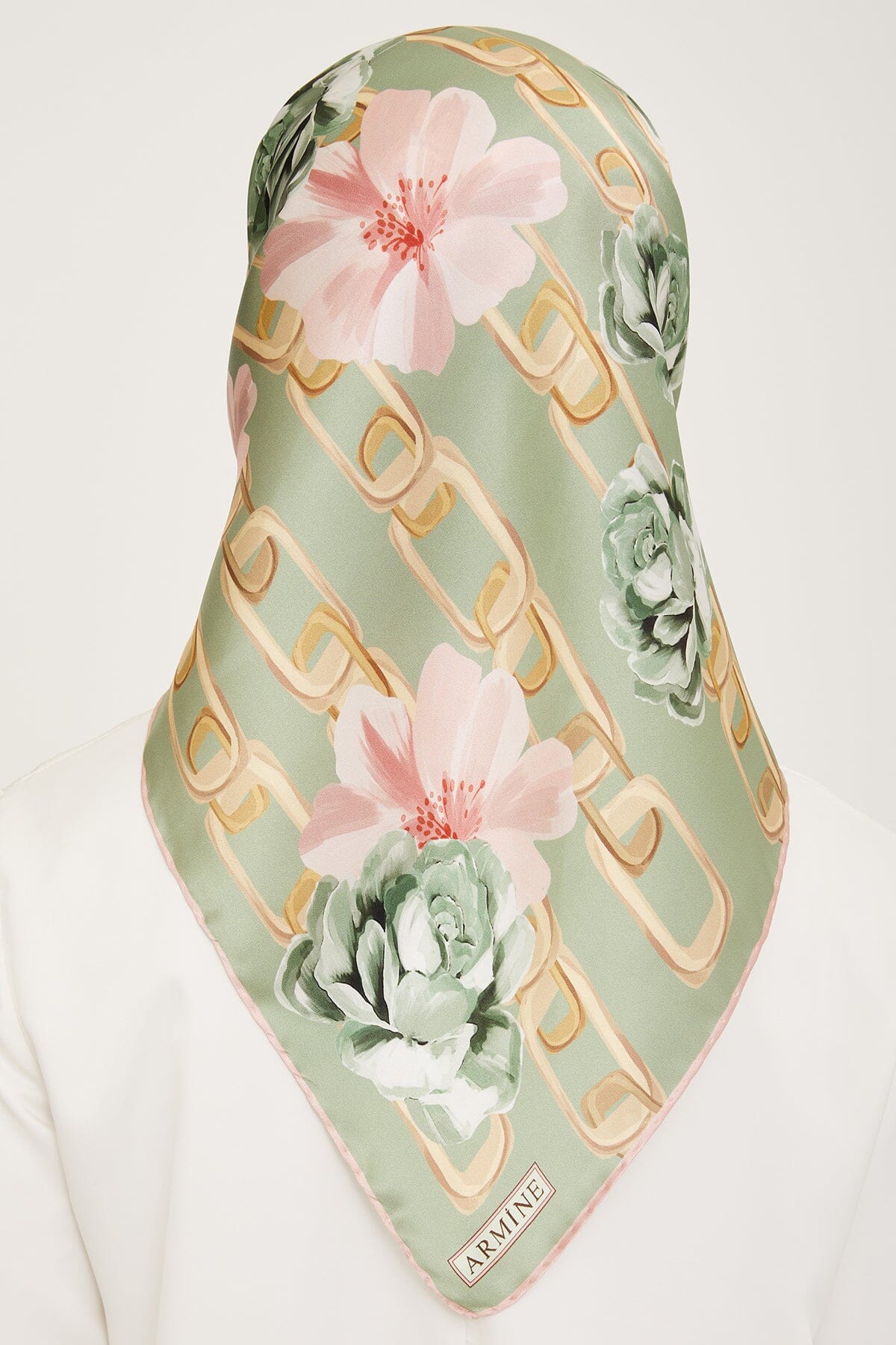Armine Capella Floral Silk Scarf #8 Silk Hijabs,Armine Armine 