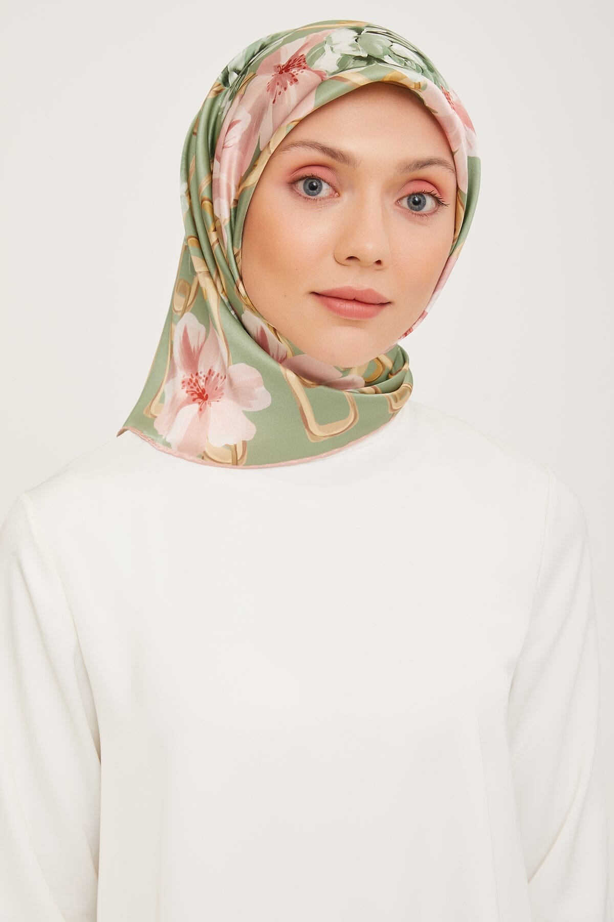 Armine Capella Floral Silk Scarf #8 Silk Hijabs,Armine Armine 