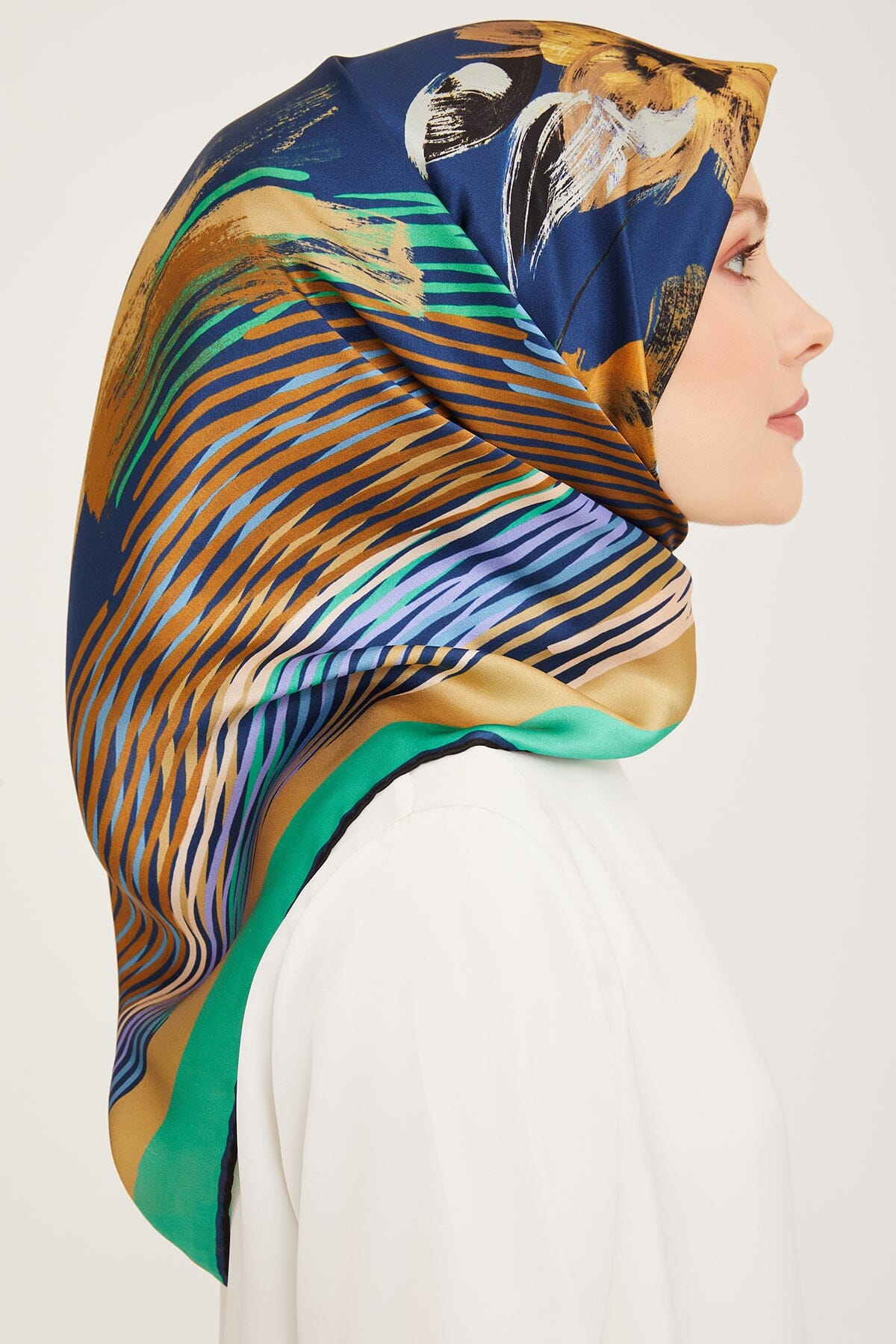 Armine Estelle Floral Silk Scarf #1 Silk Hijabs,Armine Armine 