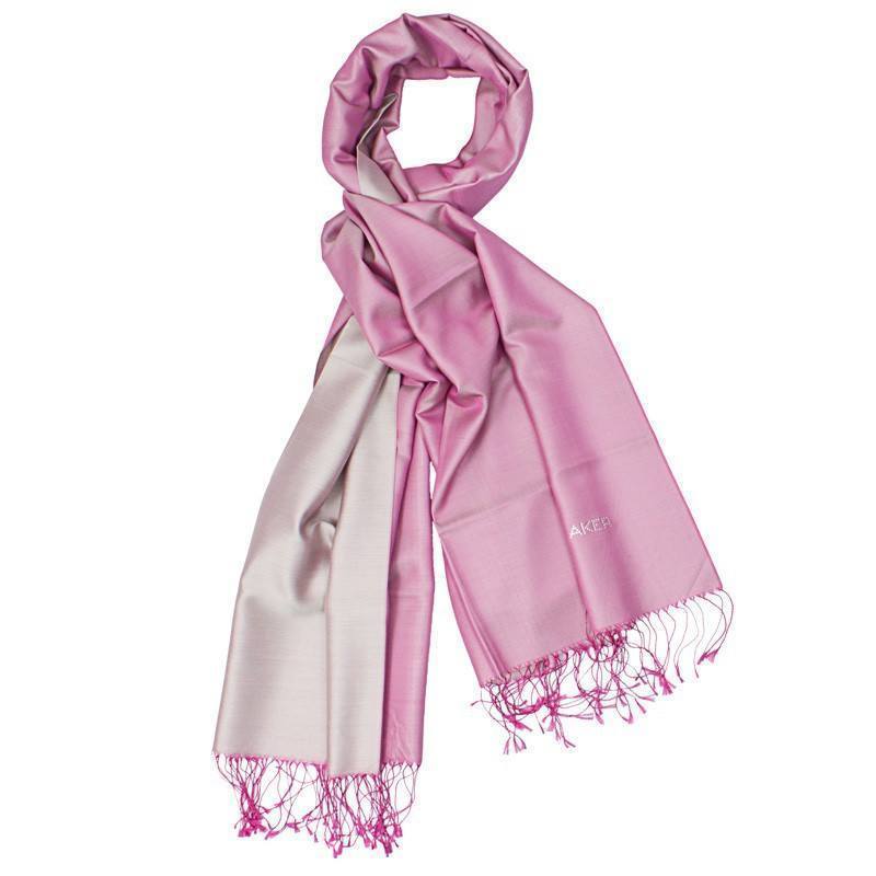 Aker&#39;s Women Gorgeous Pink Silk Shawl with Swarovski Stone - Beautiful Hijab Styles