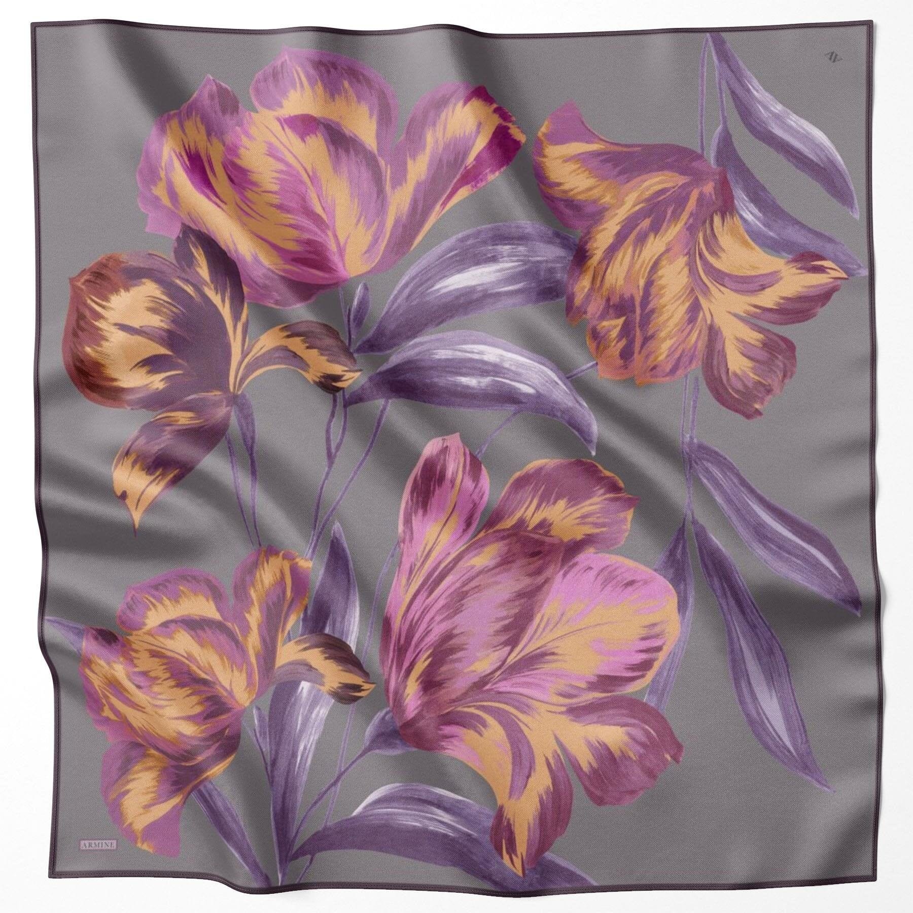 Armine Alara Floral Silk Scarf #56 Silk Hijabs,Armine Armine 