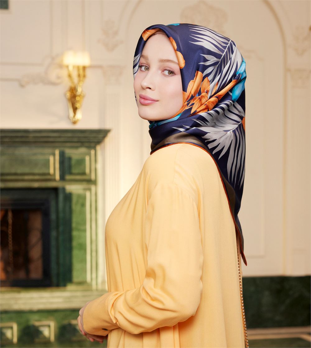Armine Claris Floral Silk Scarf #54 Silk Hijabs,Armine Armine 