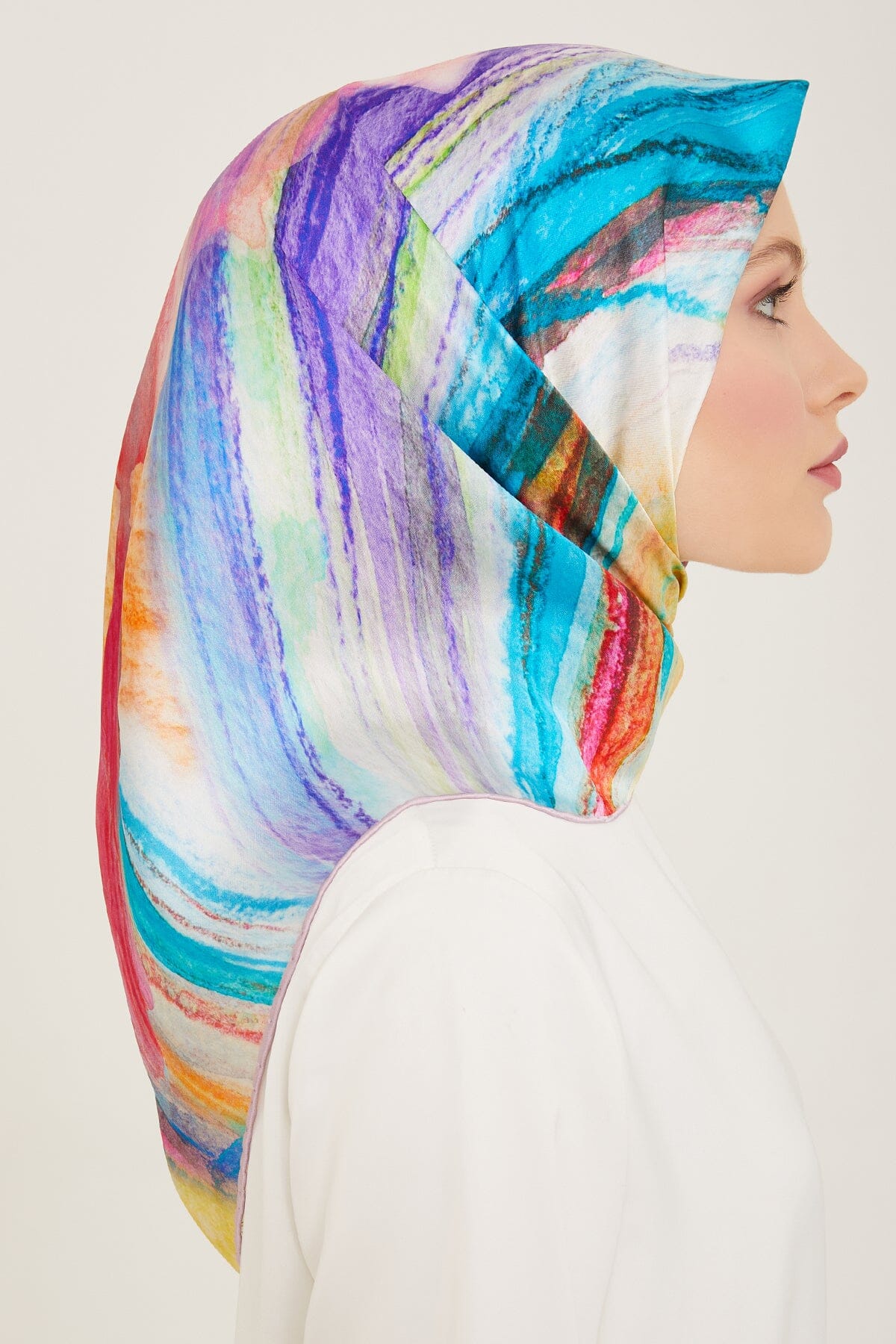 Armine Debussy Abstract Silk Scarf #82 Silk Hijabs,Armine Armine 