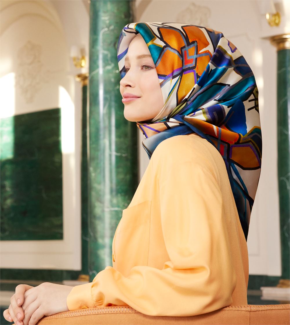 Armine Fion Floral Silk Scarf #55 Silk Hijabs,Armine Armine 