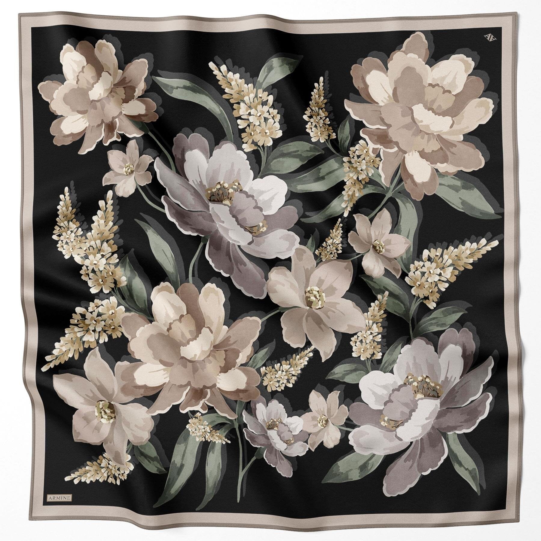 Armine Florentina Floral Silk Scarf #5 Silk Hijabs,Armine Armine 
