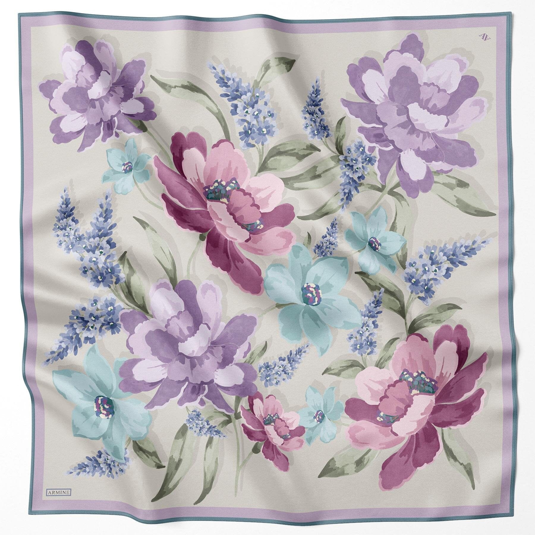 Armine Florentina Floral Silk Scarf #6 Silk Hijabs,Armine Armine 