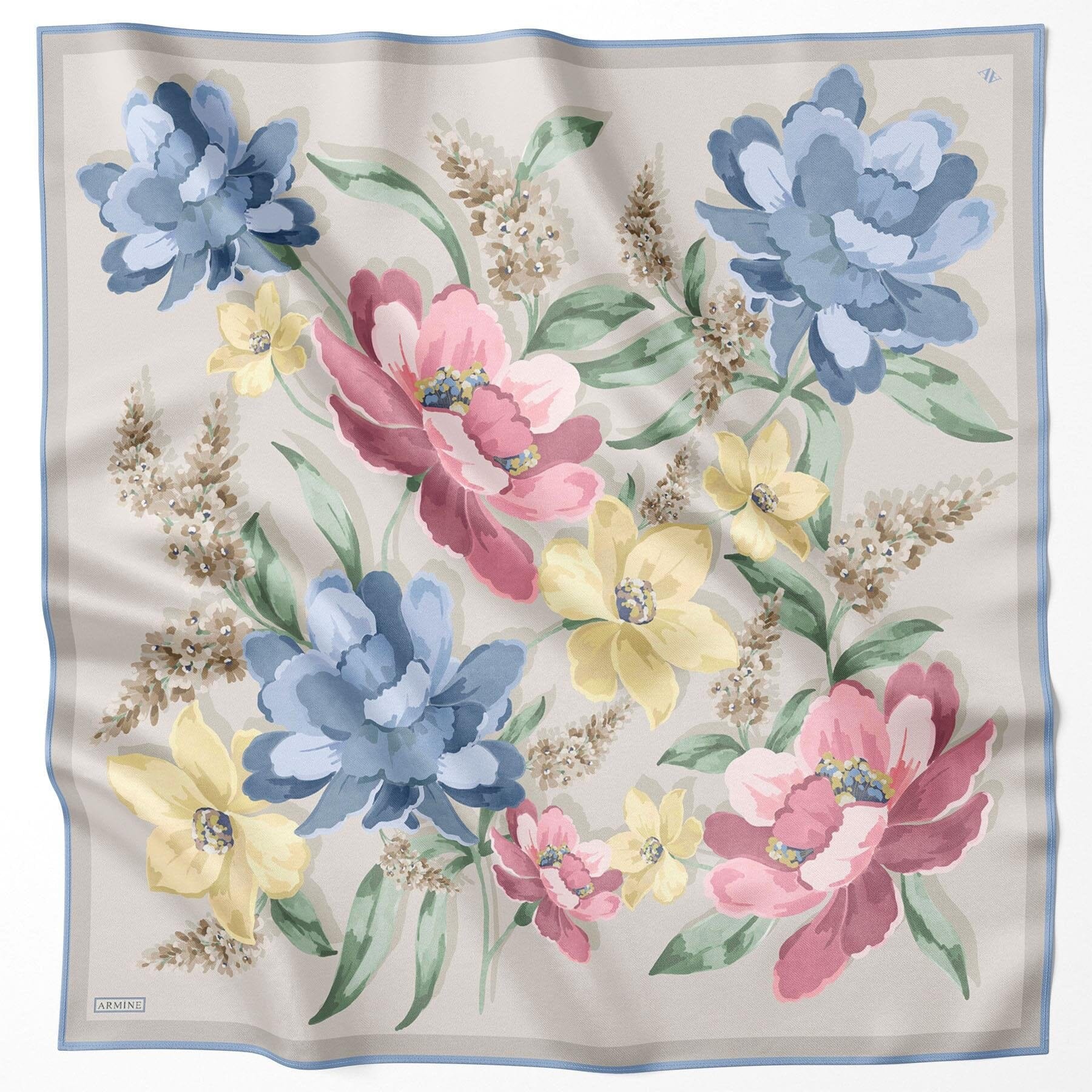 Armine Florentina Floral Silk Scarf #85 Silk Hijabs,Armine Armine 