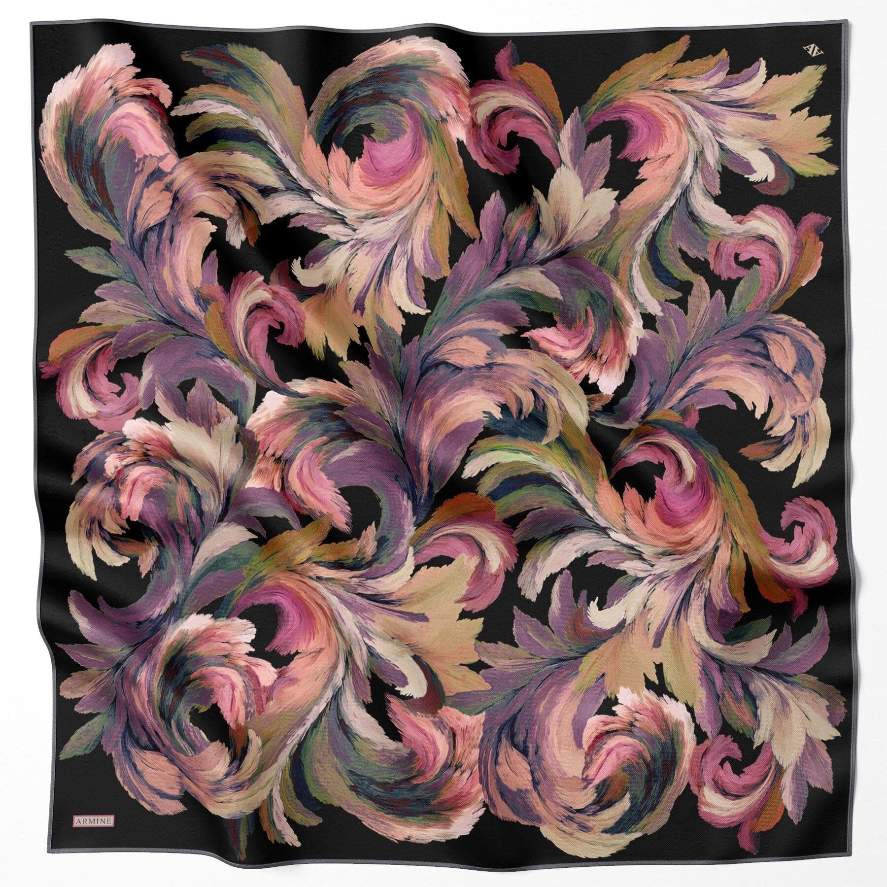 Armine Flowing Feather Silk Scarf #36 Silk Hijabs,Armine Armine 