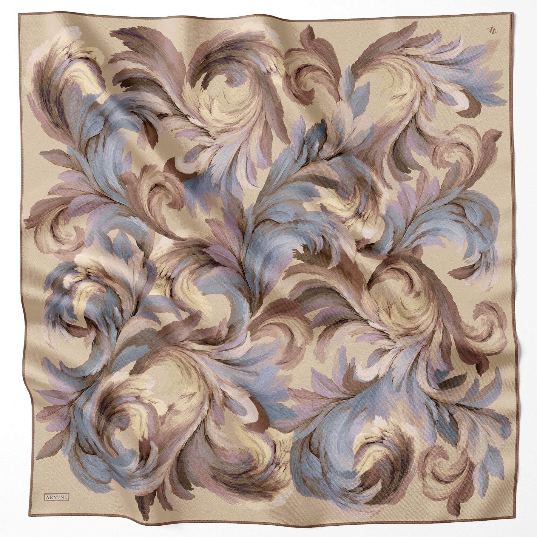 Armine Flowing Feather Silk Scarf #57 Silk Hijabs,Armine Armine 