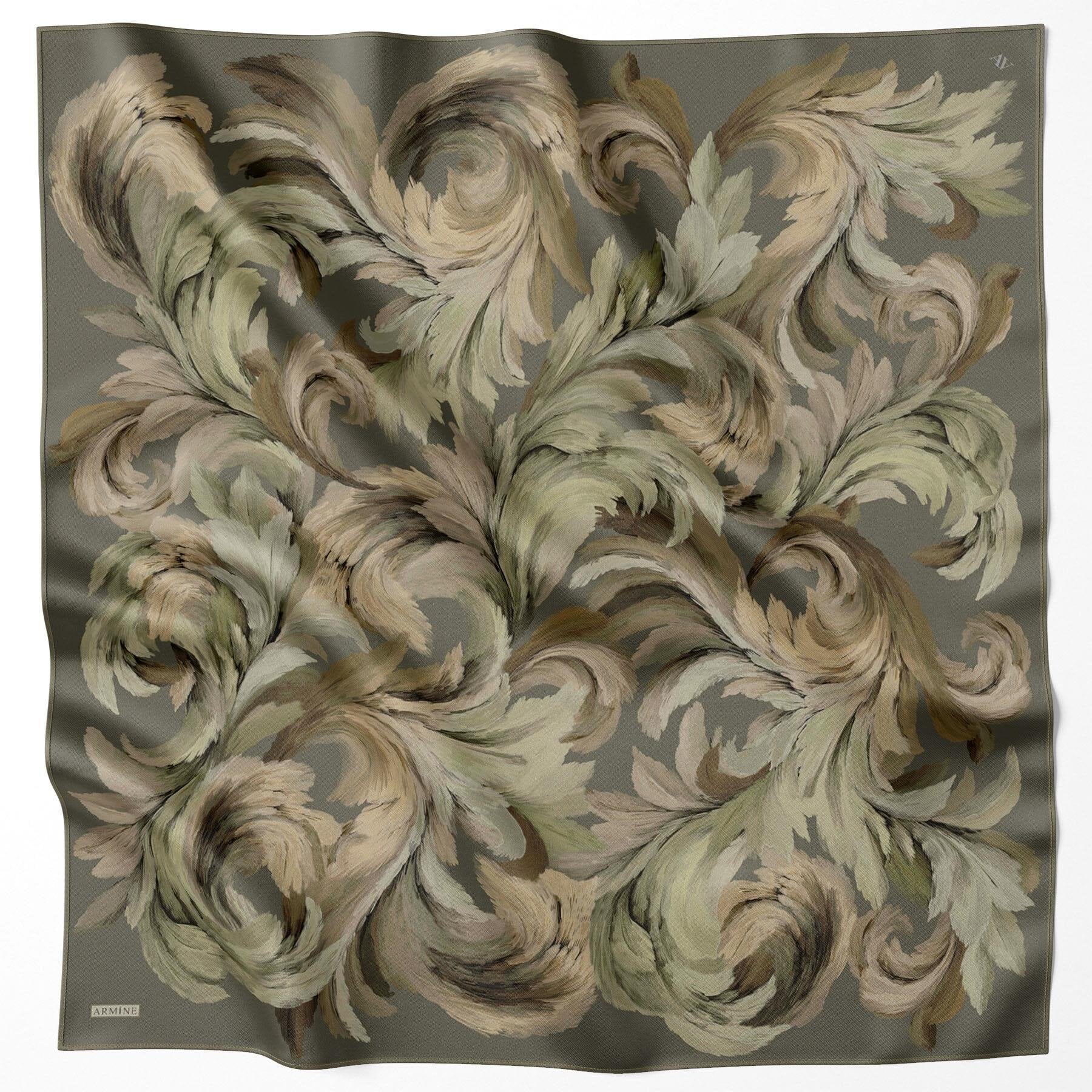 Armine Flowing Feather Silk Scarf #86 Silk Hijabs,Armine Armine 