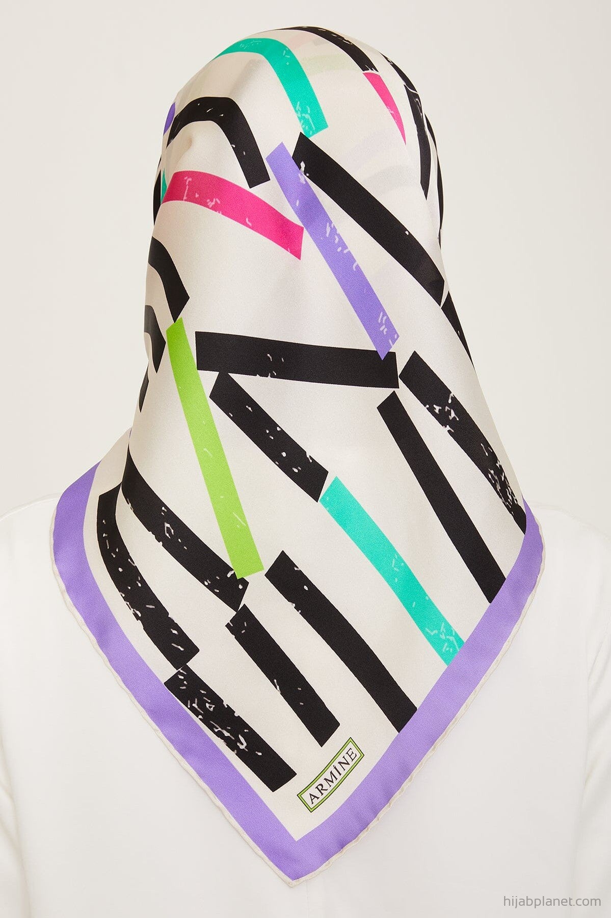 Armine Geometric Silk Scarf #4 Silk Hijabs,Armine Armine 