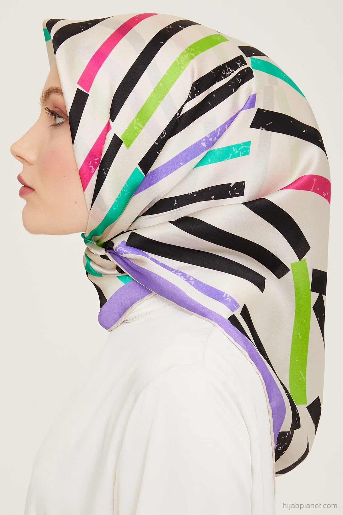 Armine Geometric Silk Scarf #4 Silk Hijabs,Armine Armine 