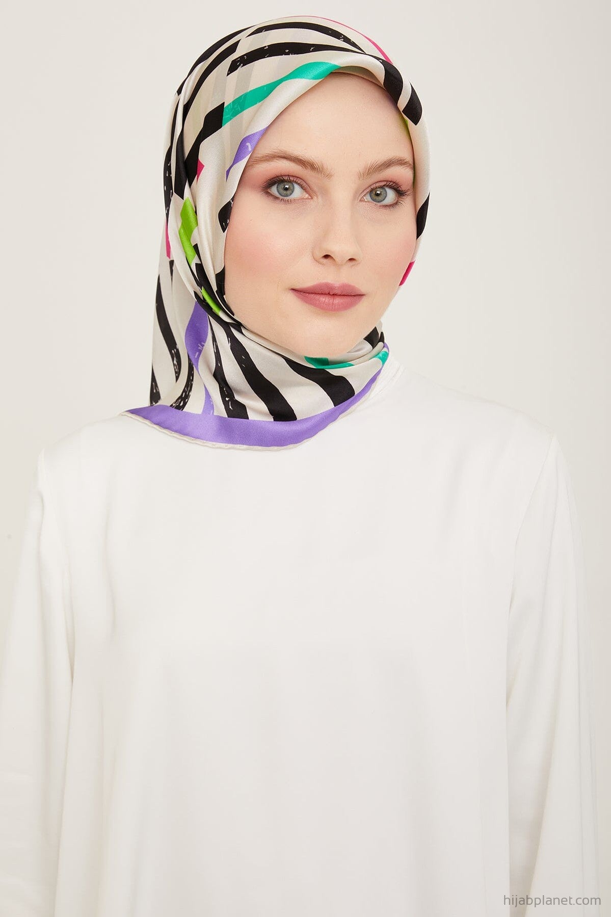 Armine Geometric Silk Scarf #4 Silk Hijabs,Armine Armine 