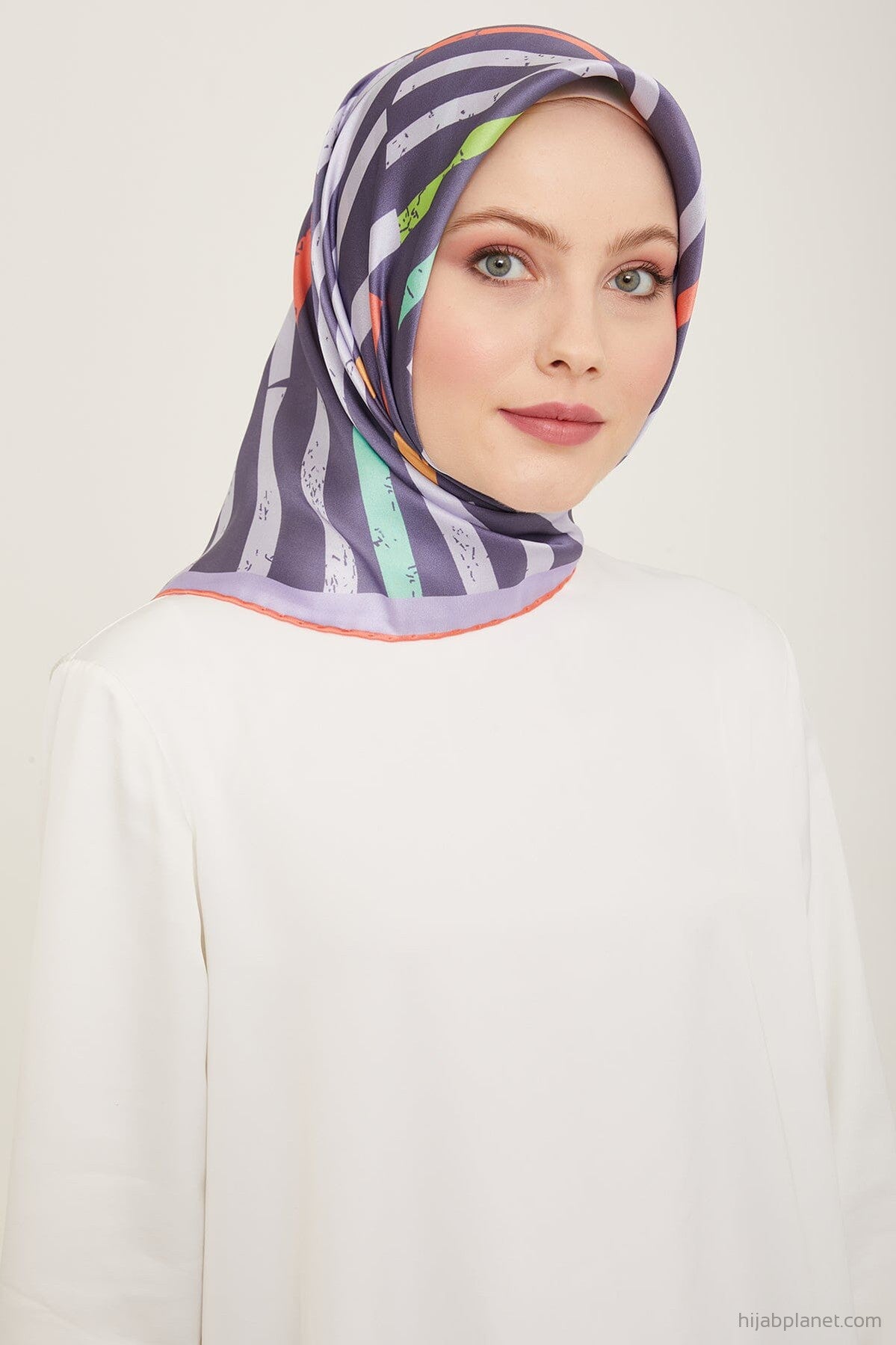 Armine Geometric Silk Scarf #61 Silk Hijabs,Armine Armine 