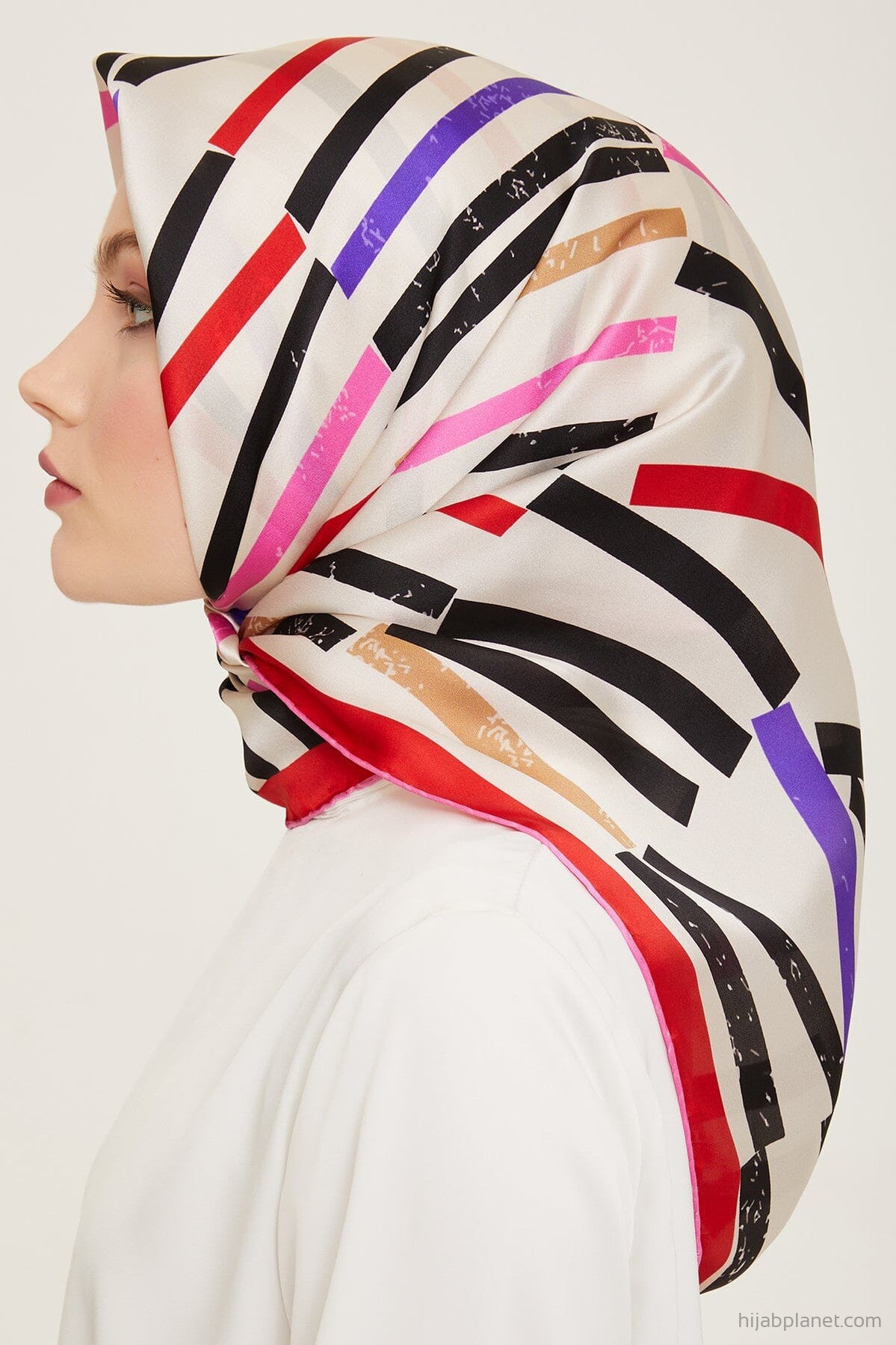 Armine Geometric Silk Scarf #8 Silk Hijabs,Armine Armine 