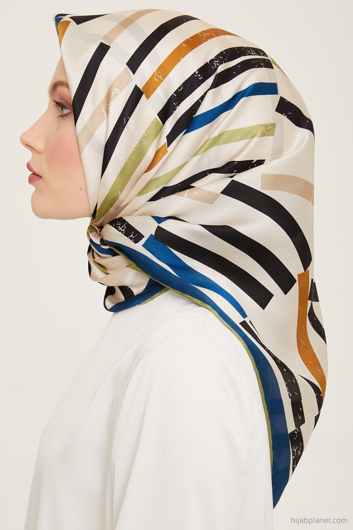 Armine Geometric Silk Scarf #85 Silk Hijabs,Armine Armine 