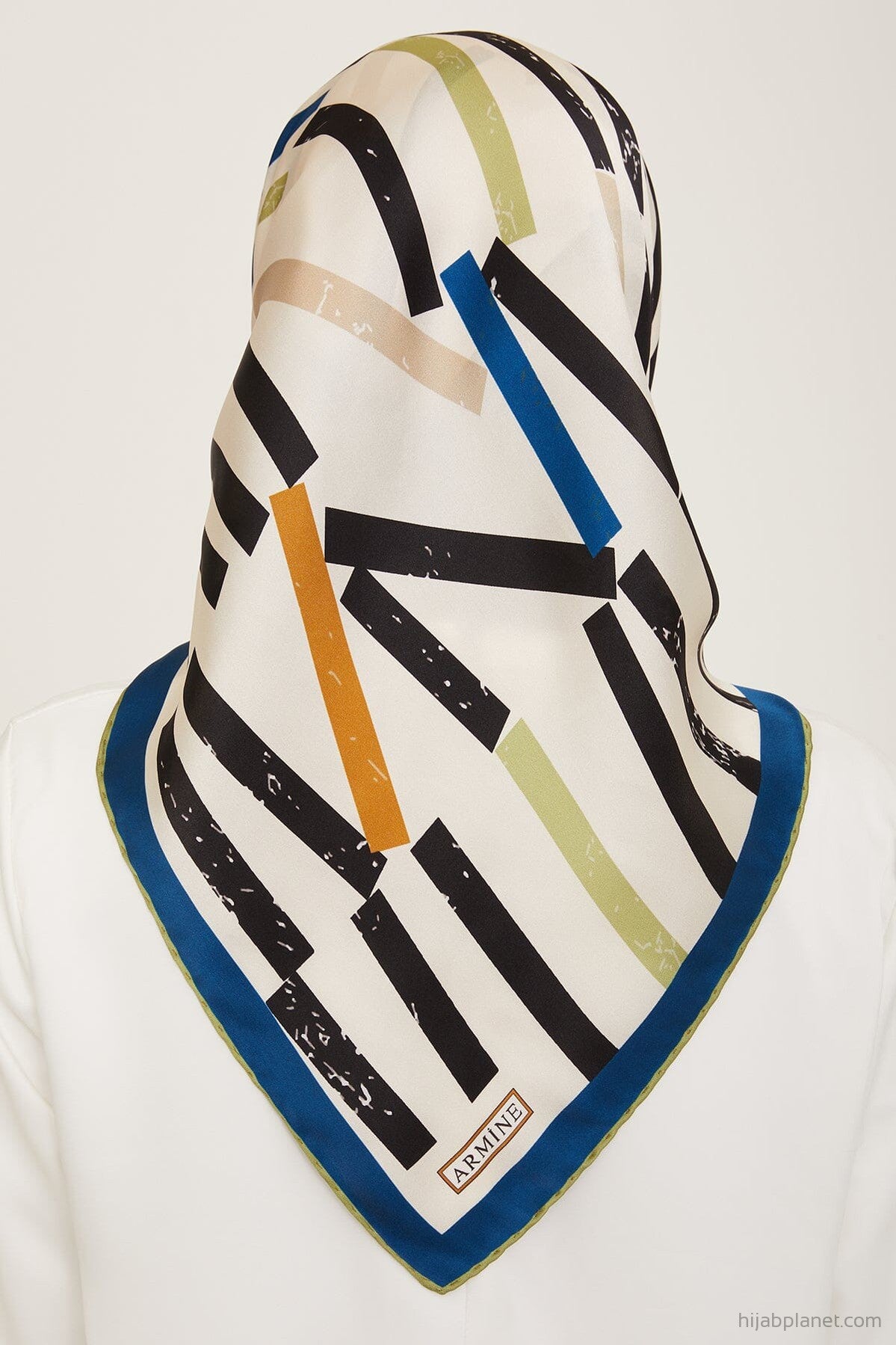 Armine Geometric Silk Scarf #85 Silk Hijabs,Armine Armine 