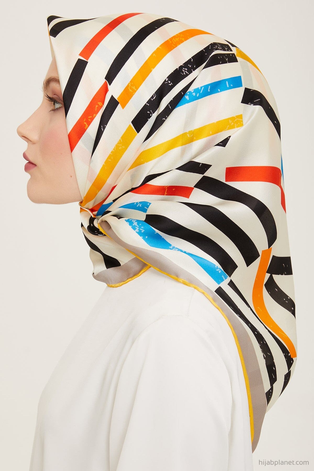 Armine Geometric Silk Scarf #9 Silk Hijabs,Armine Armine 