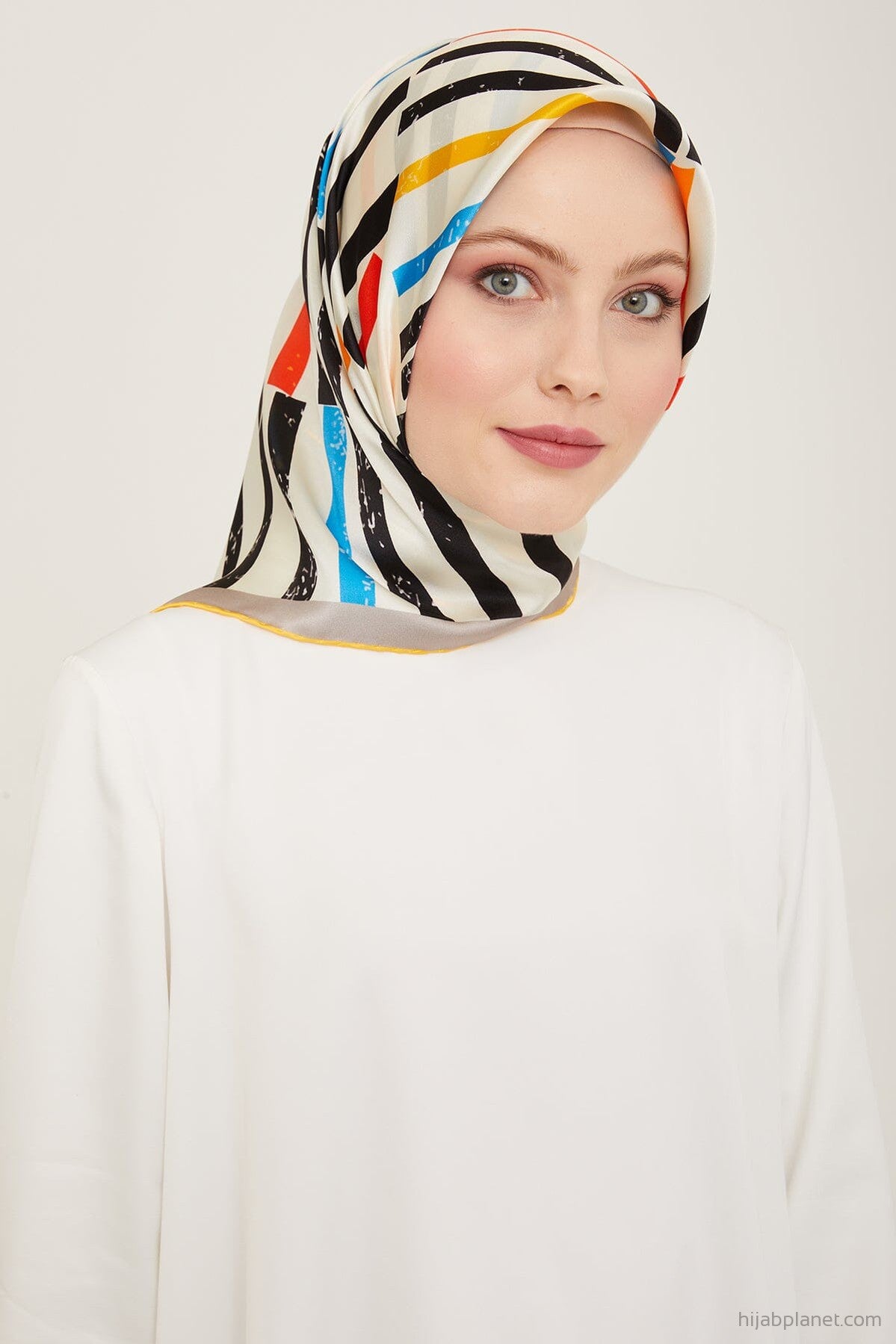 Armine Geometric Silk Scarf #9 Silk Hijabs,Armine Armine 