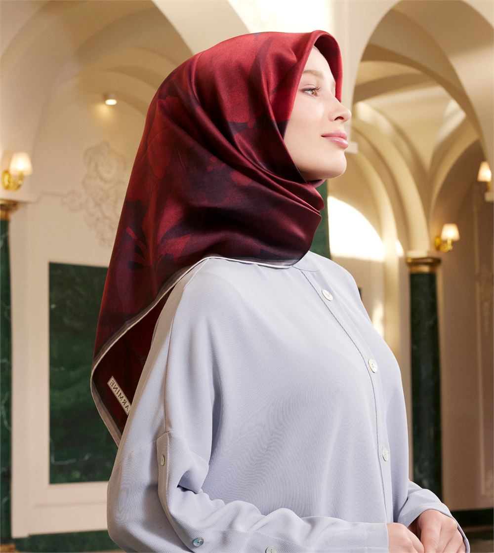 Armine Grace Floral Silk Scarf #56 Silk Hijabs,Armine Armine 