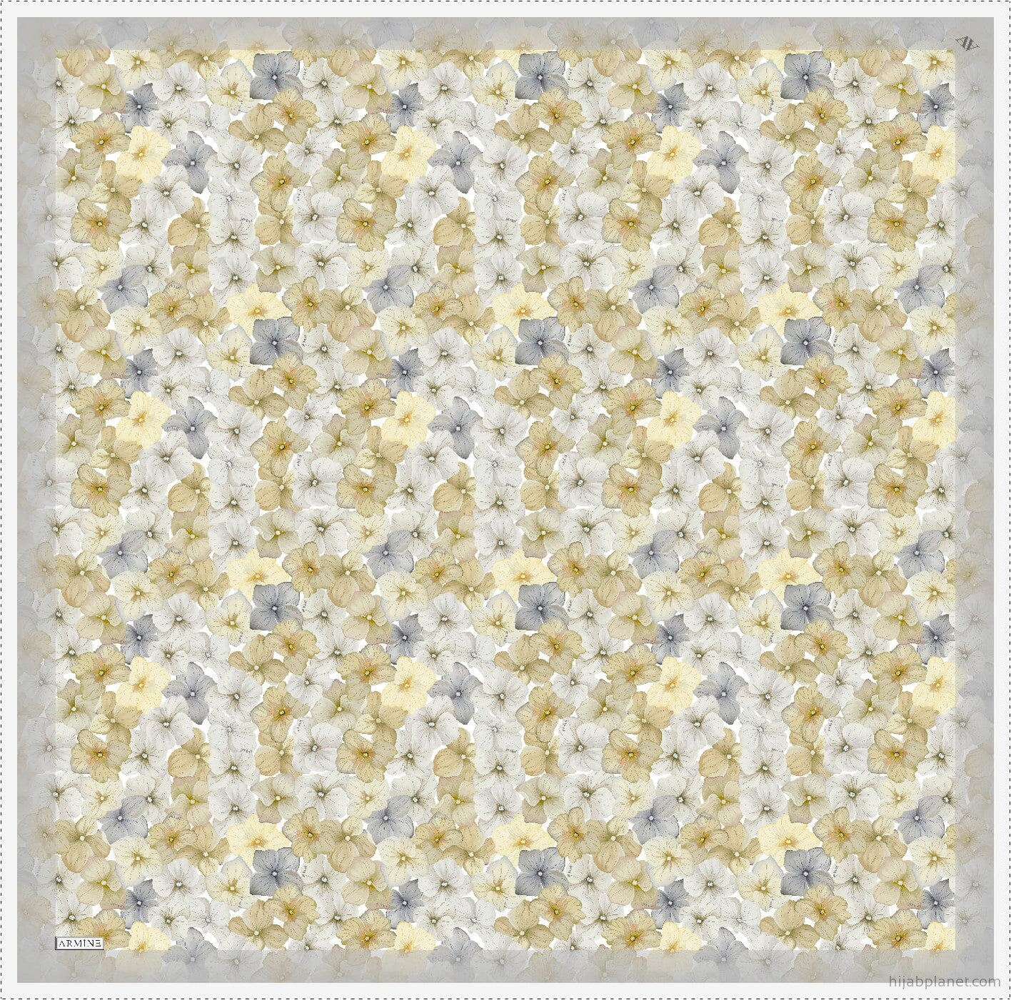 Armine Hydrangea Print Silk Scarf #34 Silk Hijabs,Armine Armine 