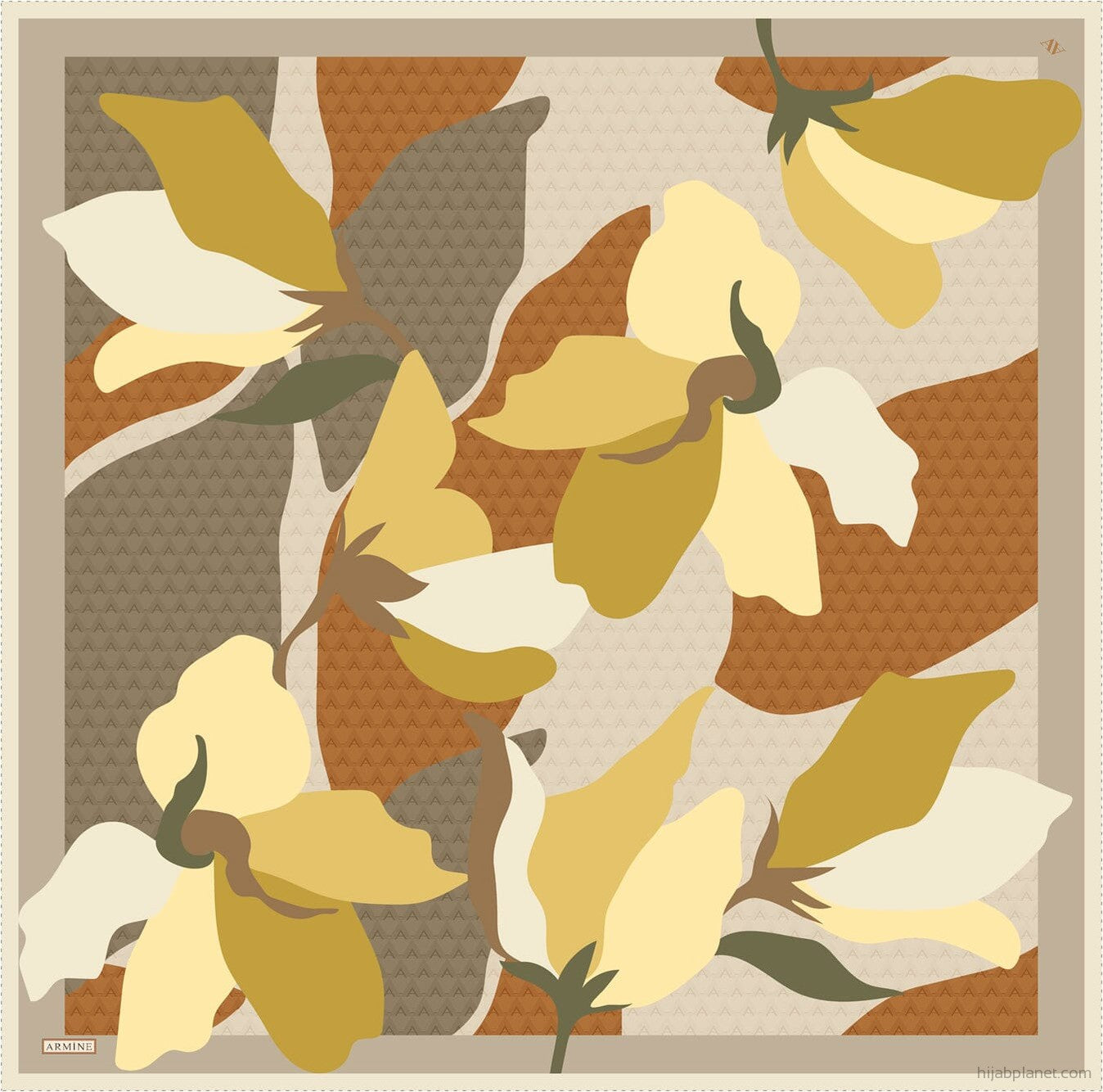 Armine Jonas Floral Silk Scarf #7 Silk Hijabs,Armine Armine 