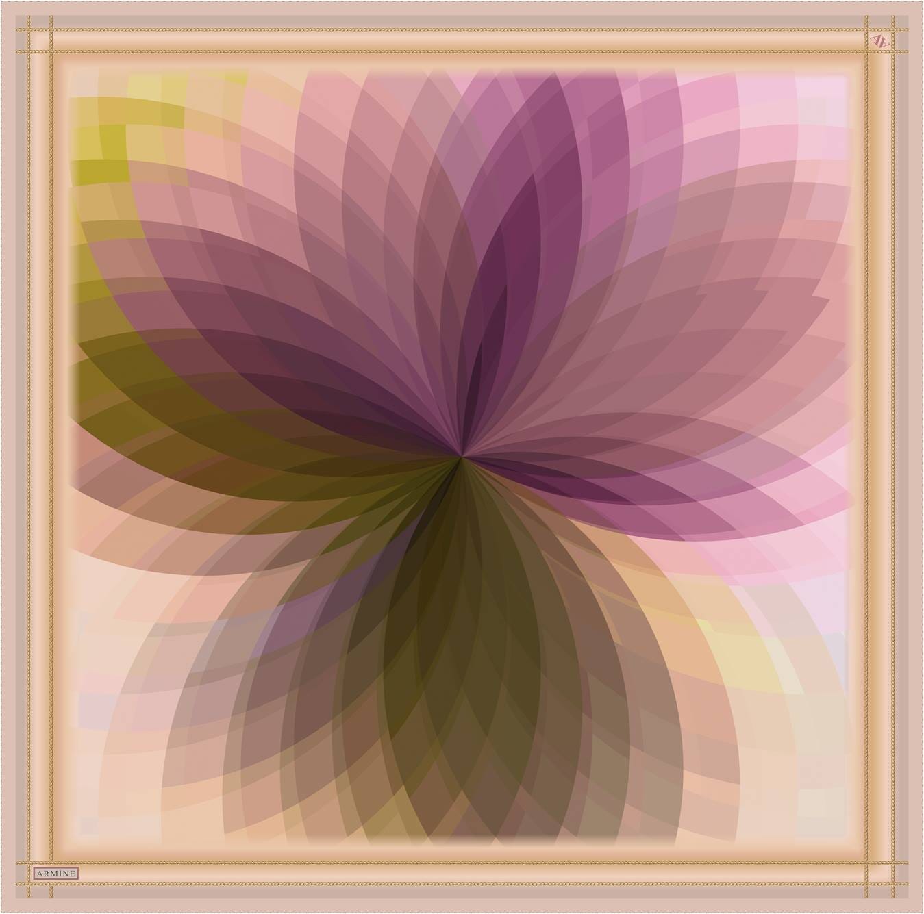 Armine Lotus Abstract Silk Scarf 