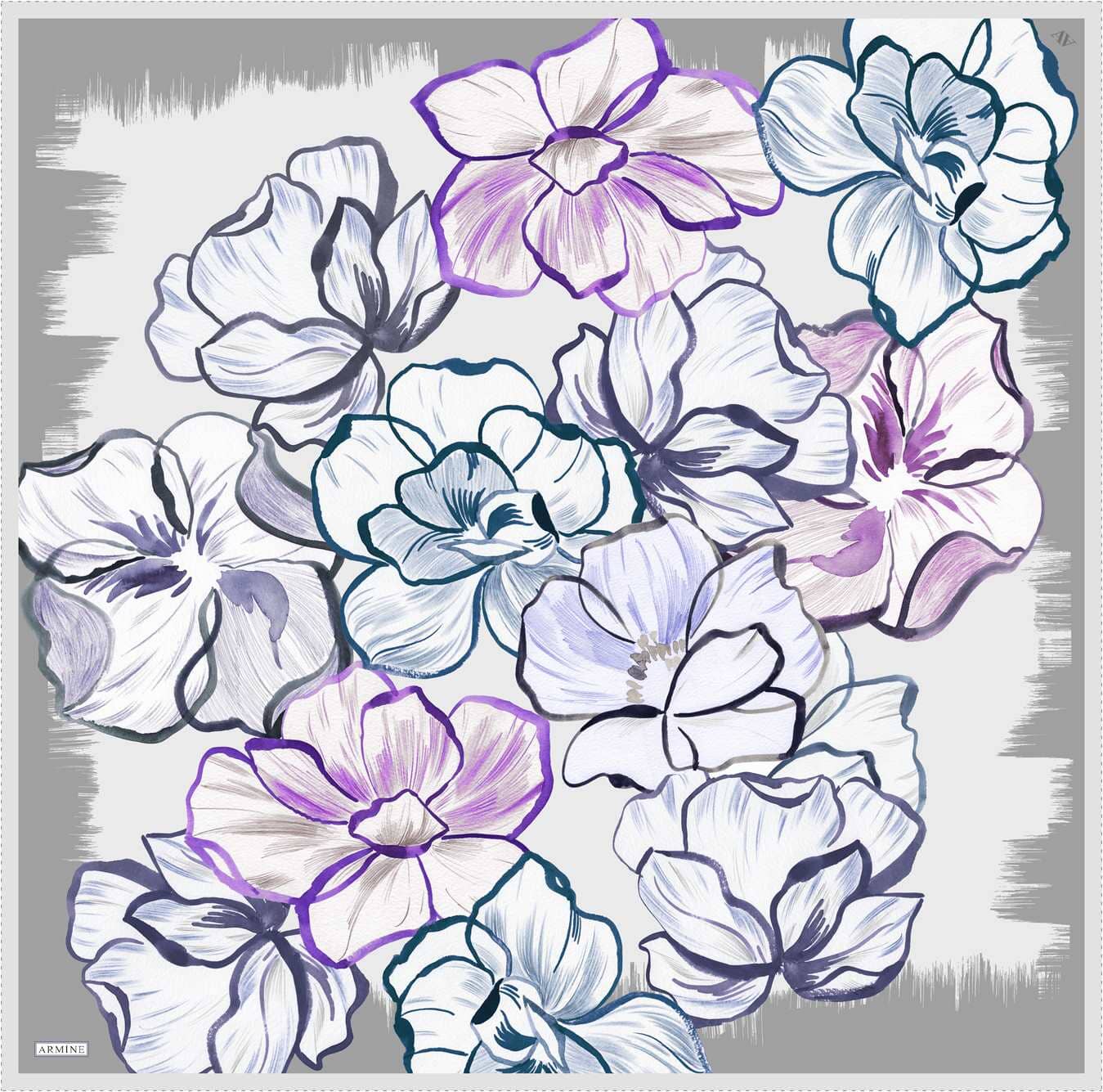 Armine Marley Floral Silk Scarf 