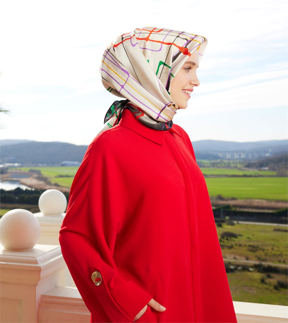 Armine Maya Abstract Silk Scarf #1 Silk Hijabs,Armine Armine 