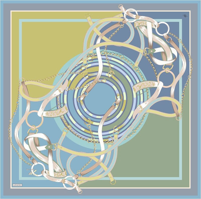 Armine Opulent Equestrian Elegance Scarf #84 Silk Hijabs,Armine Armine 