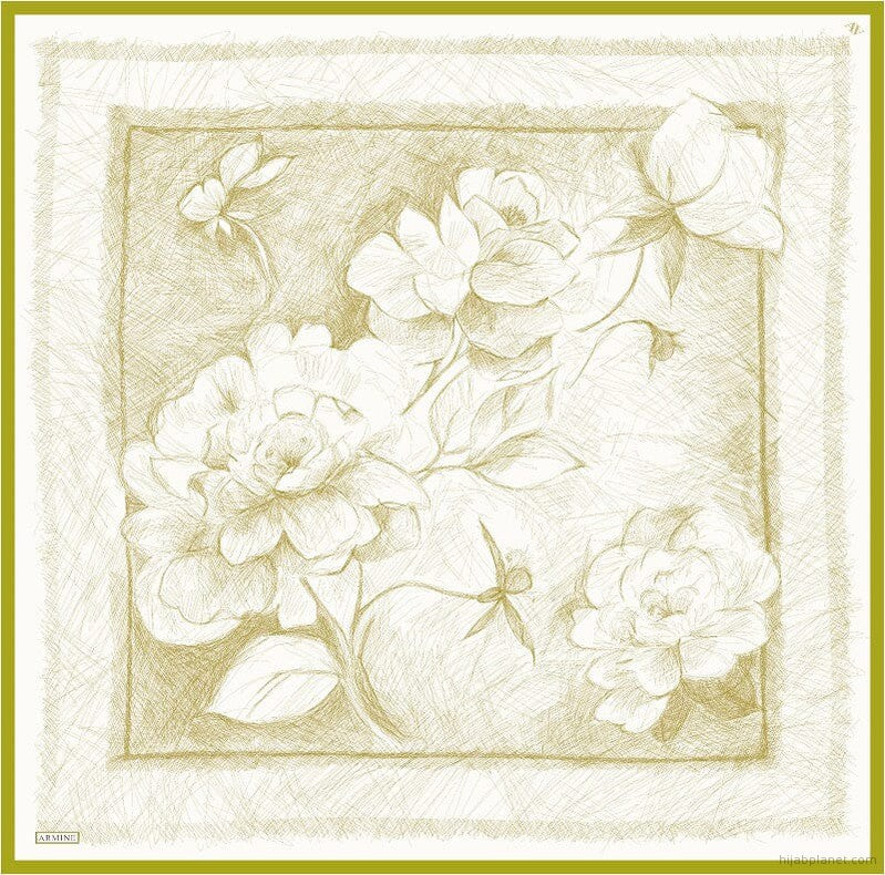 Armine Peony Silk Scarf #31 Silk Hijabs,Armine Armine 