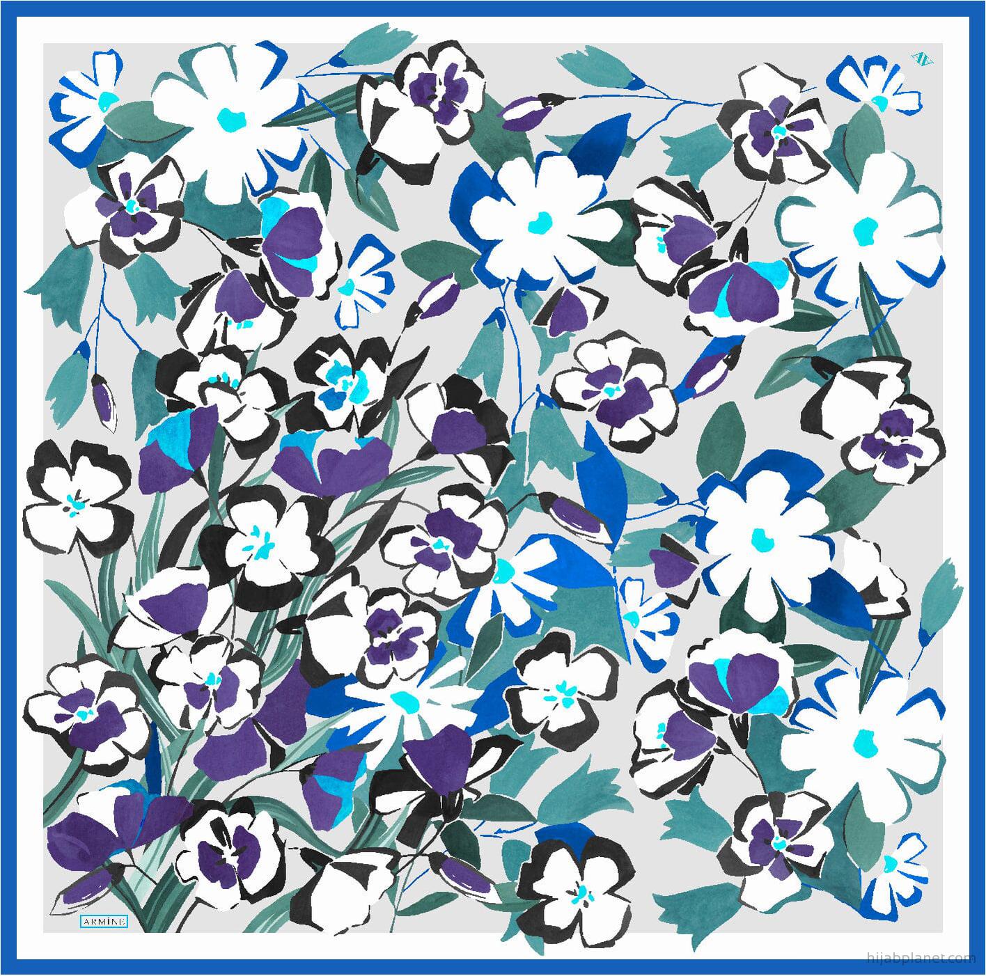 Armine Savannah Floral Silk Scarf #4 Silk Hijabs,Armine Armine 