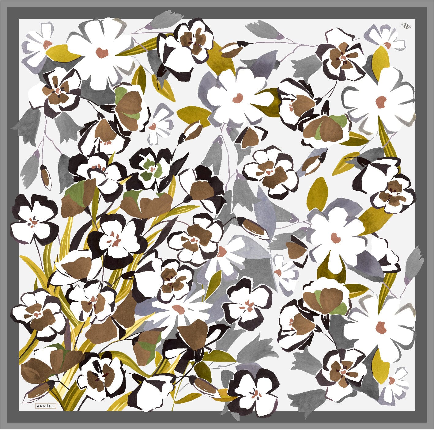 Armine Savannah Floral Silk Scarf 