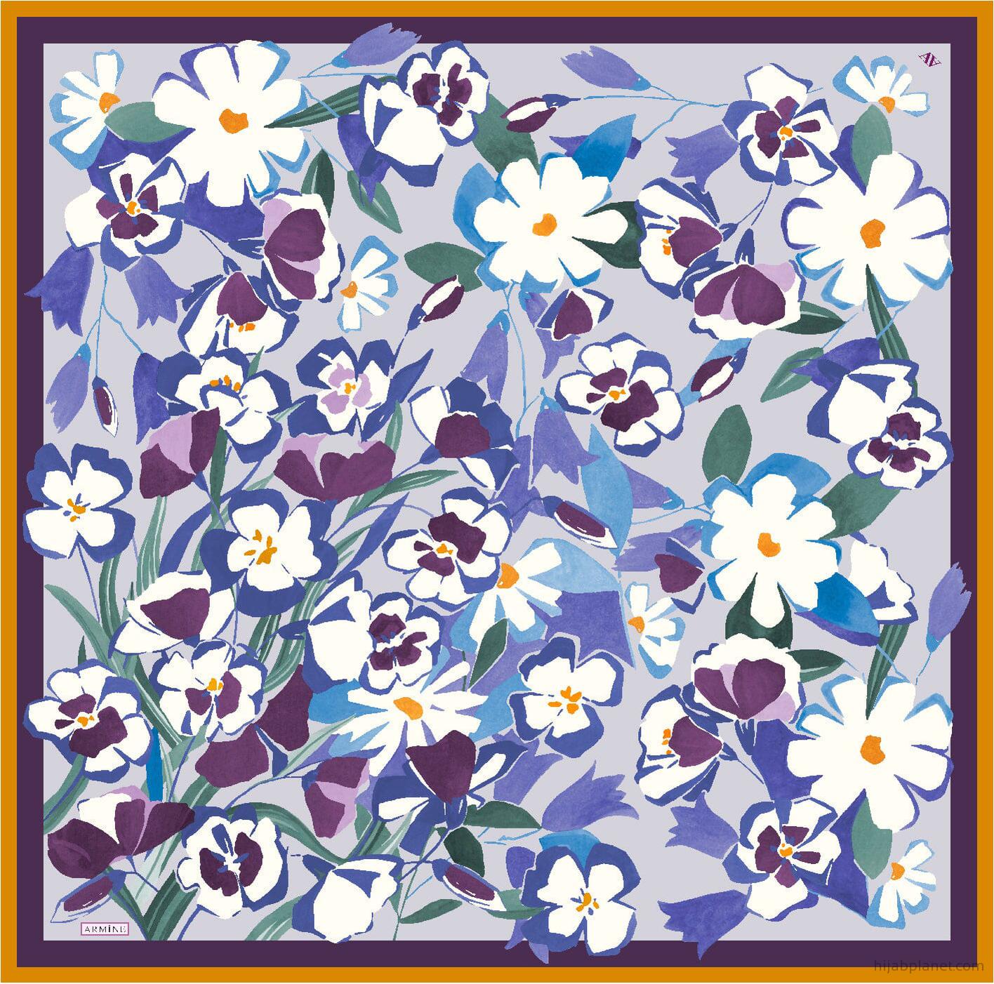 Armine Savannah Floral Silk Scarf #61 Silk Hijabs,Armine Armine 