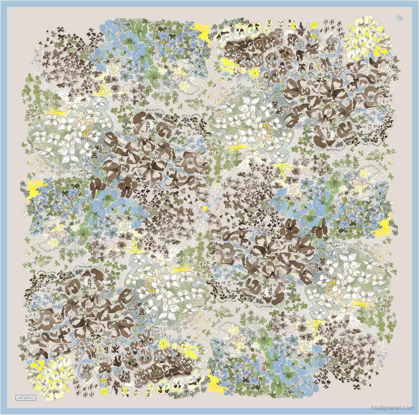 Armine Spring Tide Floral Silk Scarf #83 Silk Hijabs,Armine Armine 