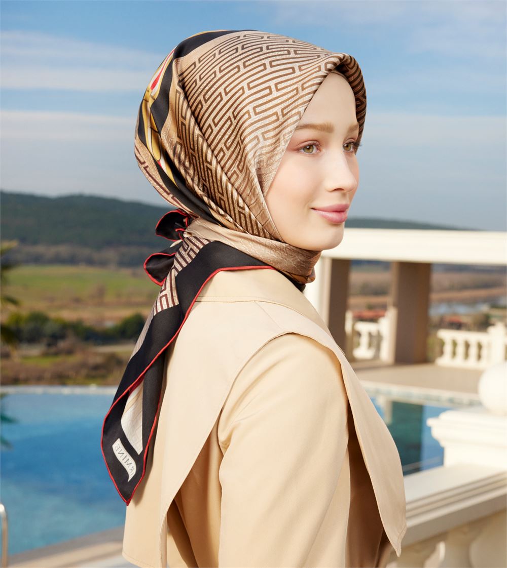 Armine Subway Square Silk Scarf #37 Silk Hijabs,Armine Armine 